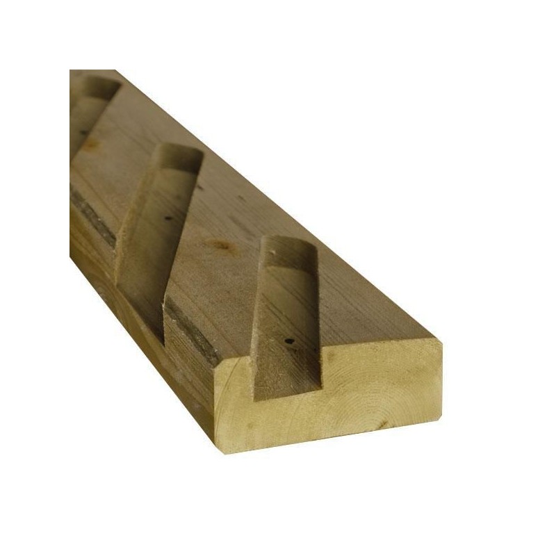 DEMI POTEAU CLOTURE PERSIENNE (PAIRE) PIN CL4 VERT 45*90 2.40M