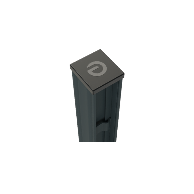 POTEAU ALU GRIS RAL 7016 63*57 RAINURE 46