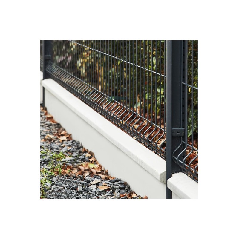 PLAQUE DE SOUBASSEMENT GRIS BETON 1/2 CHAPERON