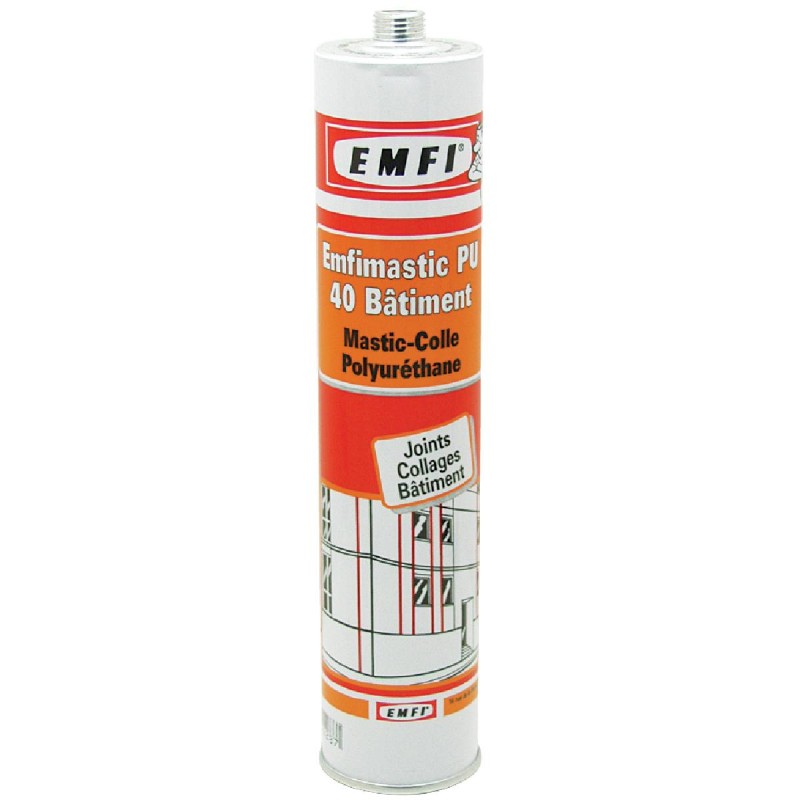 COLLE A PLINTHE PU 40  GRIS  CARTOUCHE 300 ML