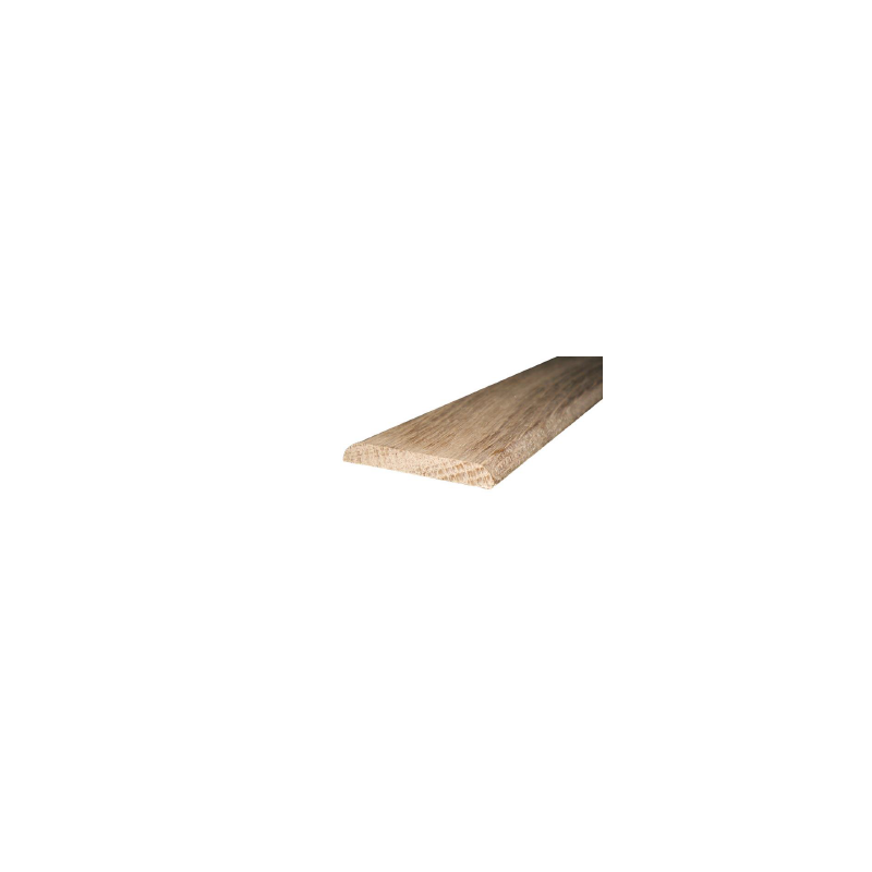 CHANT PLAT 2 ANGLES ARRONDIS CHENE MASSIF BRUT PONCE 6*30*2.40 M